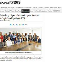 EJASO en el top 10 por nmero de operaciones en Venture Capital en Espaa de TTR